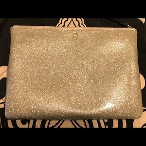 Kate Spade large glitter make-up bag